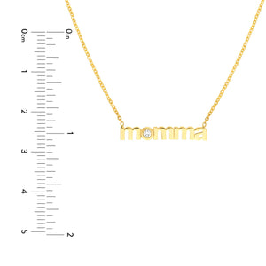 Momma Necklace w 3pt Diamond