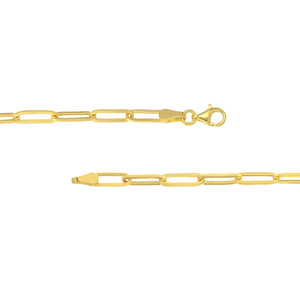 14kt Gold Paper Clip Fashion Chain Necklace