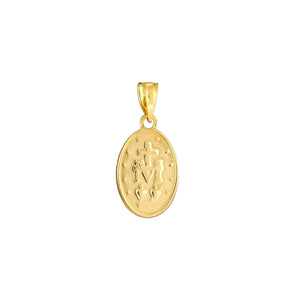 14K Oval Blessed Mary Medal