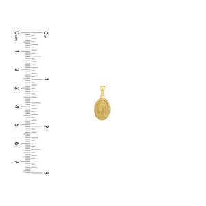 14K Oval Blessed Mary Medal