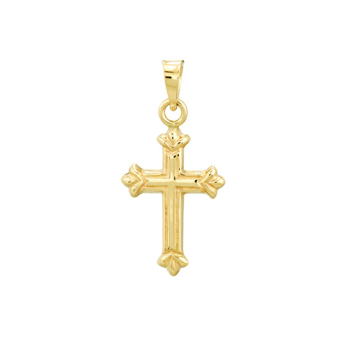 3D HP Fleury Cross 14kt Gold Pendant