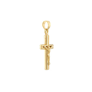 14K Textured Crucifix Pendant