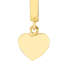 Load image into Gallery viewer, Heart Drop Mini Huggie Hoop 14kt Gold Earrings