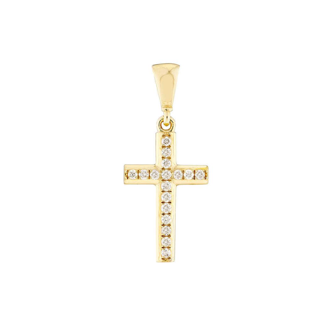 Mini CZ Cross Pendant