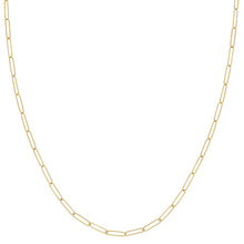 Load image into Gallery viewer, 14kt Gold Paper Clip Fashion Chain Necklace