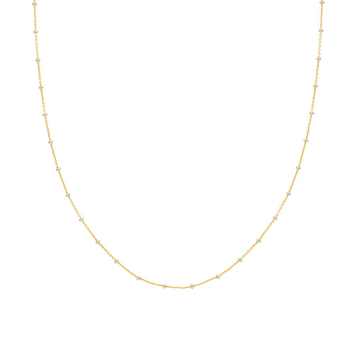 Saturn Style Fashion Chain Necklace 14kt Gold